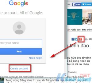 tạo tài khoản gmail